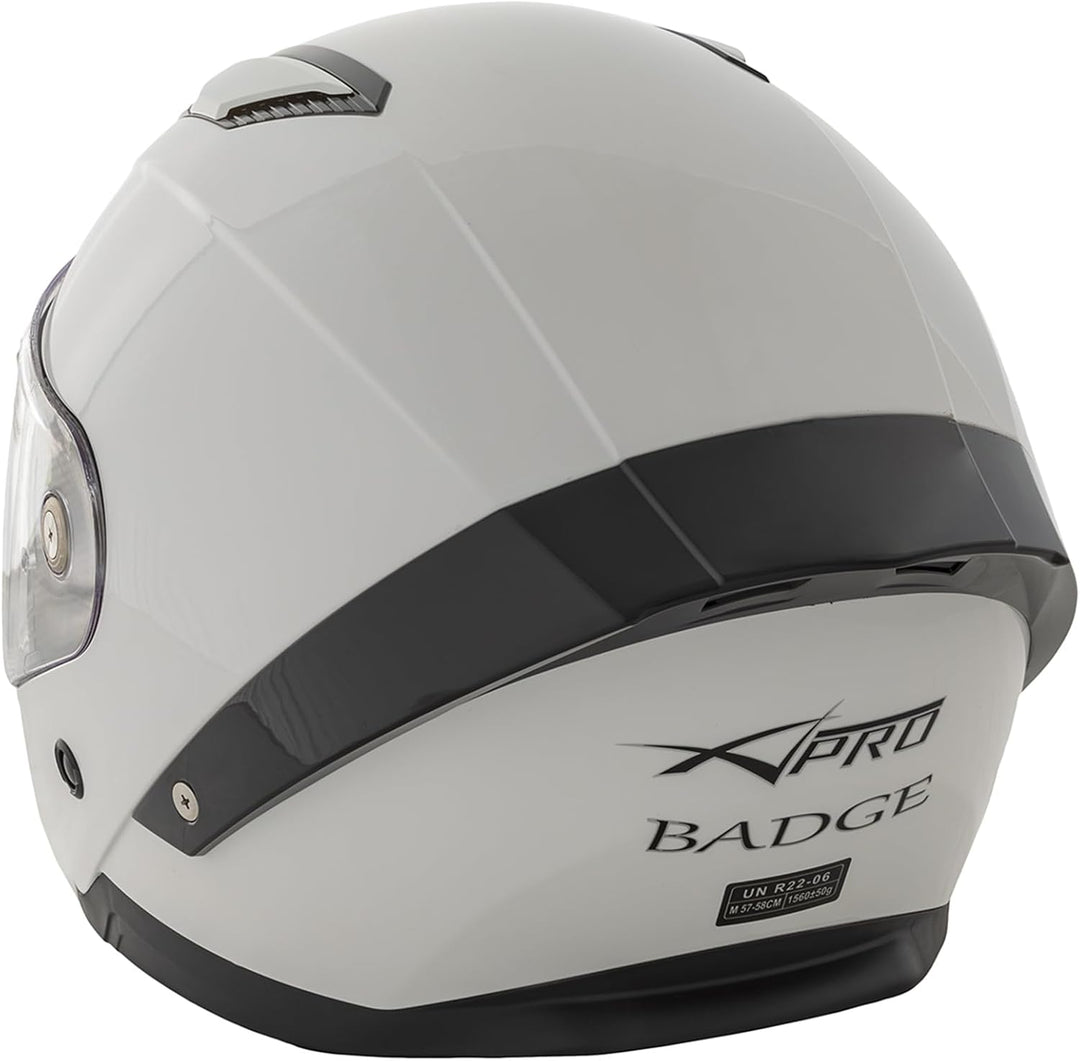 Integralhelm Motorradhelm Rollerhelm Anti-Kratz-Visier Touring Sport 57-58 cm ( M) Weiss, 57-58 cm (
