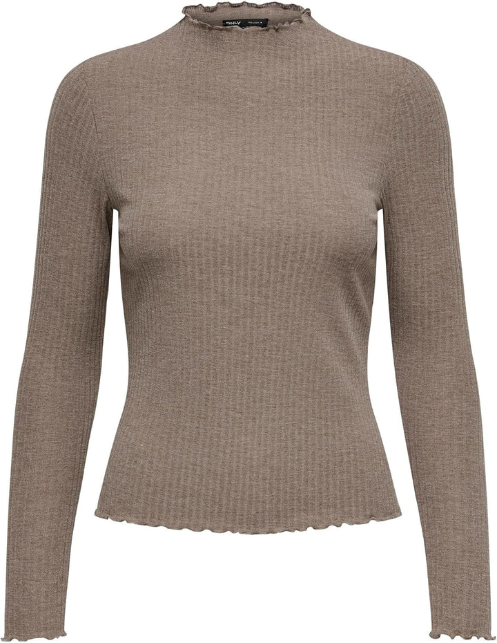 ONLY Female Top ONLEMMA Top XS Caribou/Detail:melange, XS Caribou/Detail:melange