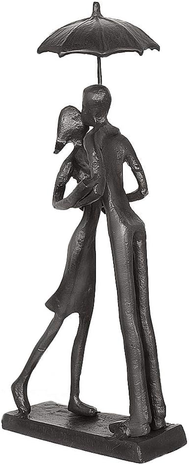 Aoneky Eisernes Paar Statue - Romantisches Geschenk für Geburtstag, Hochzeit, Valentinstag, Weihnach