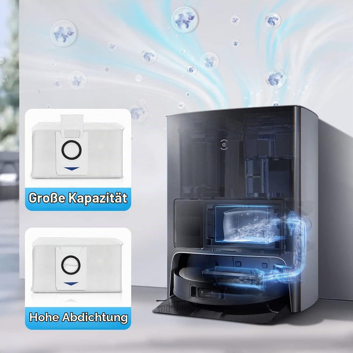 DrRobor Zubehör Kit für ECOVACS DEEBOT X1 Omni, Ersatzteile Staubbeutel, Hauptbürste, Feinstaubfilte