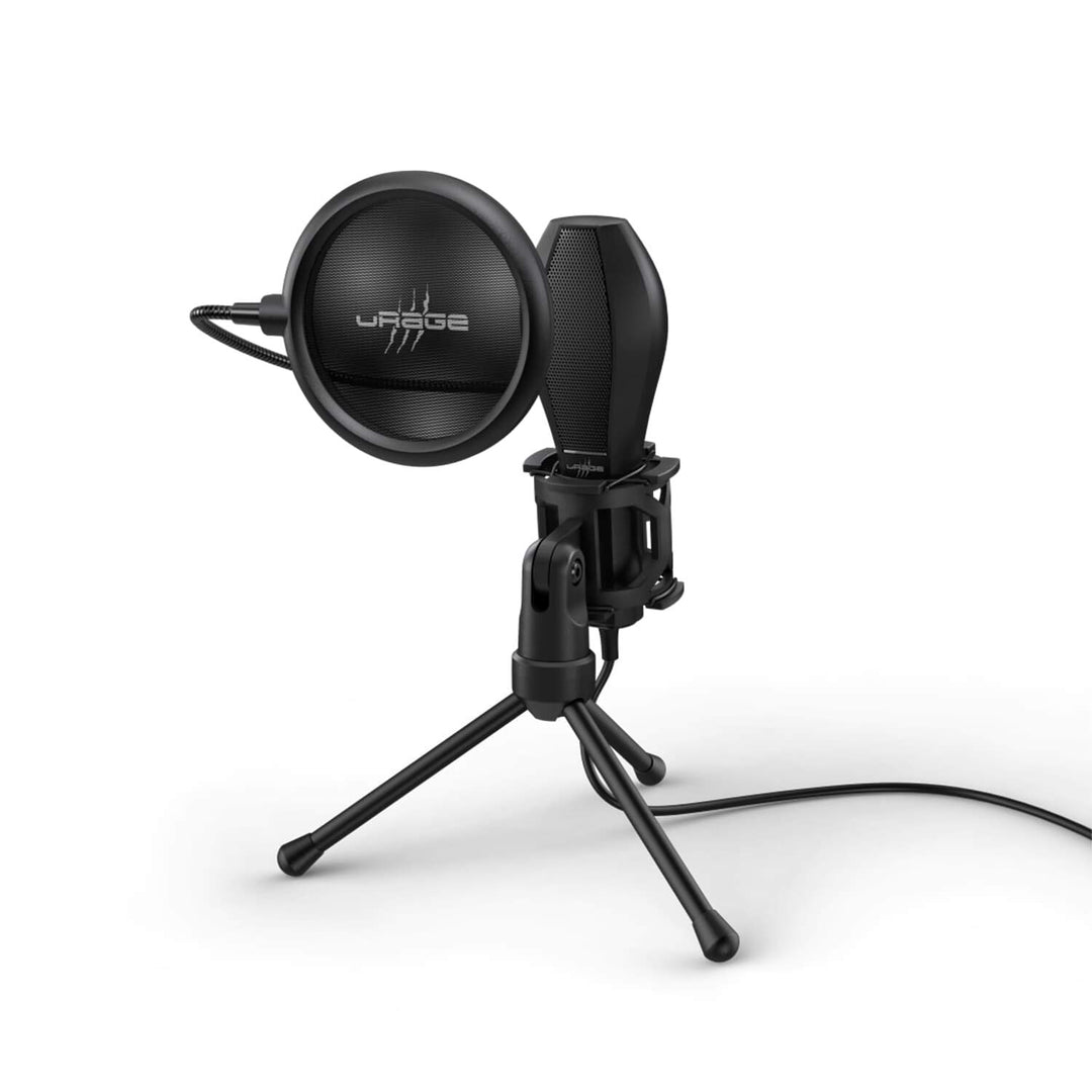 WHITE DIAMONDS Urage Gaming-Mikrofon Stream 400 Plus (Kabellänge 2 Meter, USB, mit Standfuss, 50 Hz