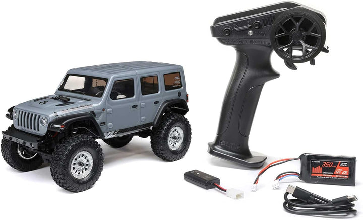 Axial RC Crawler SCX24 Jeep Wrangler 1/24 Scale 4WD RTR Grau