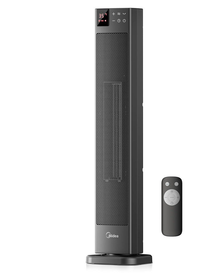 Midea Elektroheizung Keramik 2000W mit Thermostat, 3 Modi 24h-Timer, Überhitzungs- & Kippschutz, Sof