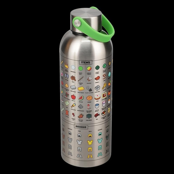 Minecraft Metall-Trinkflasche - Offiziell lizenziert, auslaufsicher, für heisse & kalte Getränke, mi