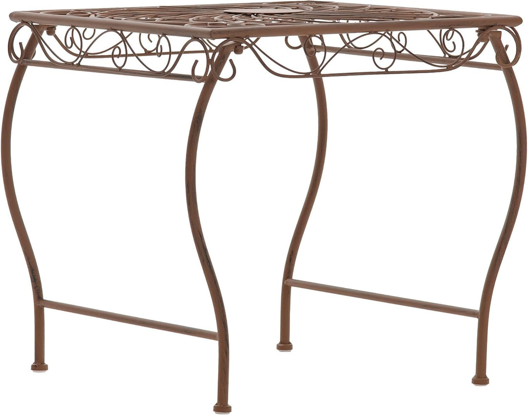 CLP Eisentisch Zarina in nostalgischem Design I Robuster Gartentisch mit kunstvollen Verzierungen, F