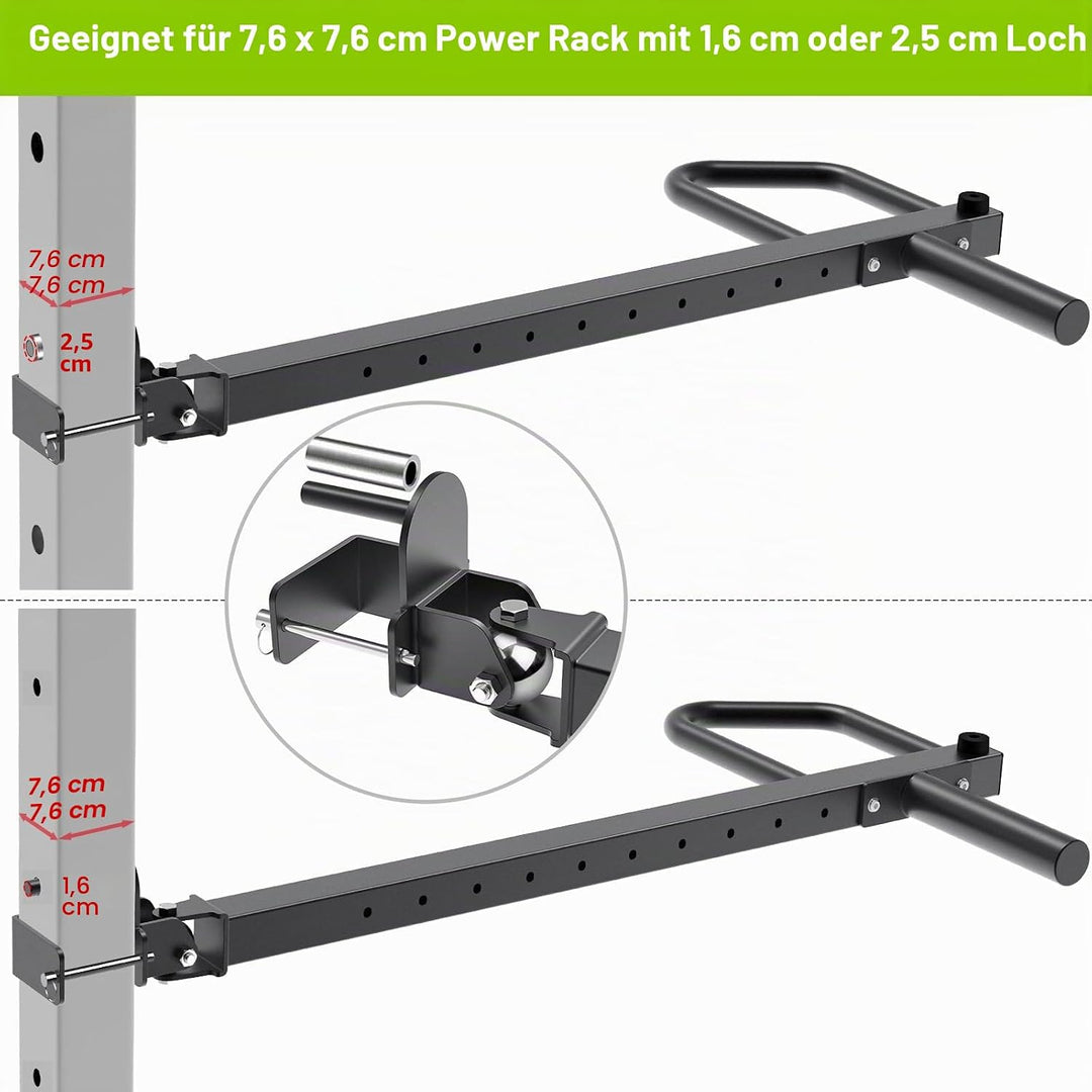 SELEWARE Multi Grip Dip-Stangenaufsatz für 2 x 2 oder 3 x 3 Zoll mit 1 oder 5/8 Zoll Loch Power Rack