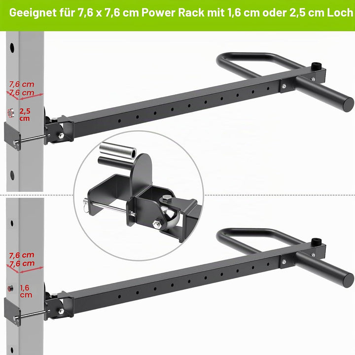 SELEWARE Multi Grip Dip-Stangenaufsatz für 2 x 2 oder 3 x 3 Zoll mit 1 oder 5/8 Zoll Loch Power Rack