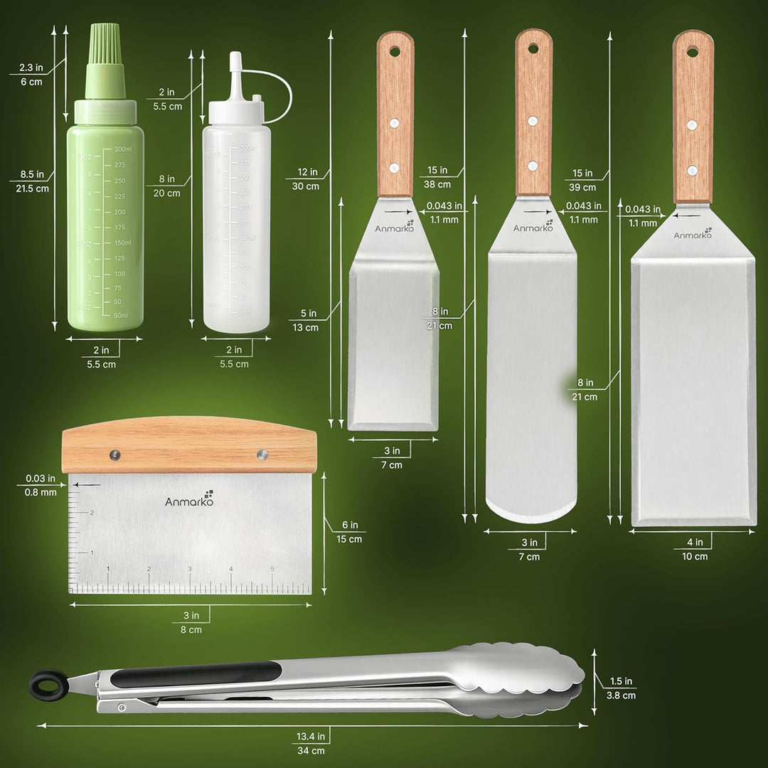 Exklusives Grillwender Set Wooden Handle Set (Tongs And