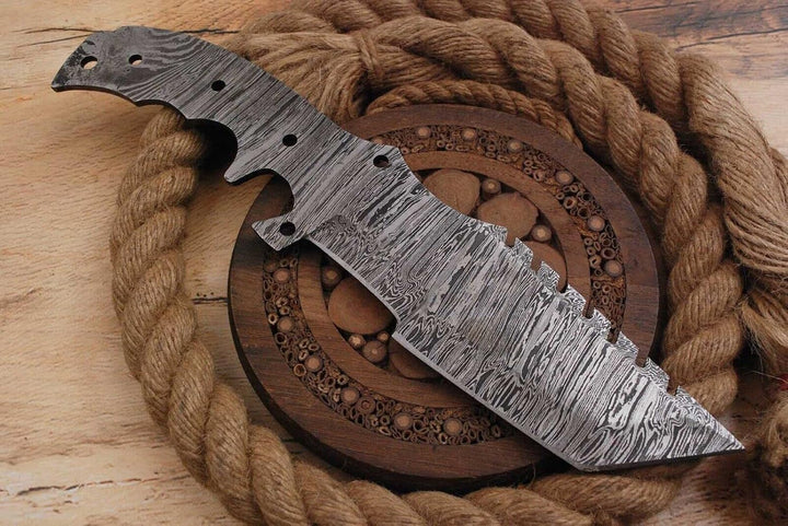 Damast Klinge Handgeschmiedete Damast Rohling Damascus blank blade 6077EA