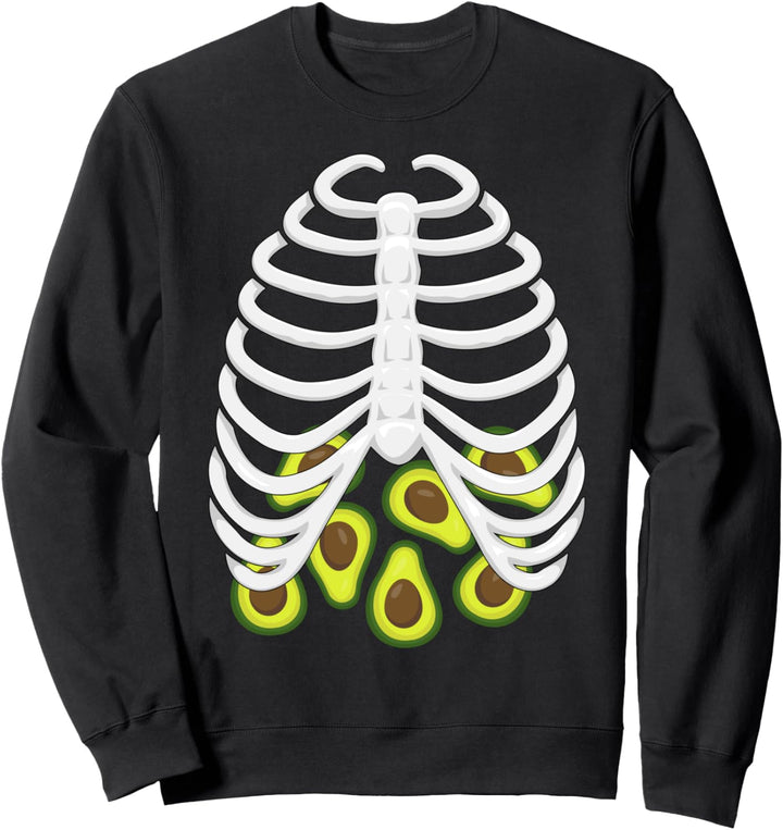 Avocado-Rippchenkäfig-T-Shirt, Halloween-Kostüm Sweatshirt