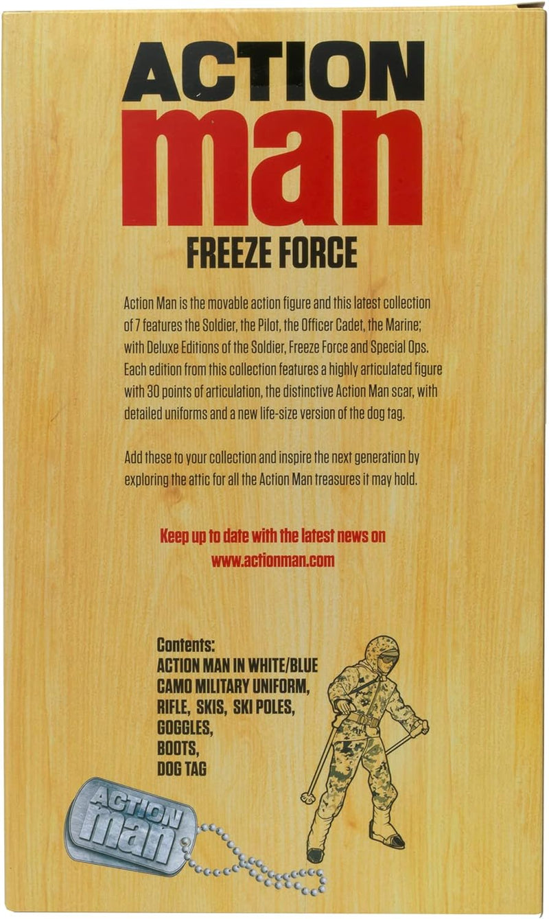 Action Man MAN von Peterkin | Freeze Force | 30,5 cm grosse Actionfigur mit 30 Gelenkpunkten und Zub