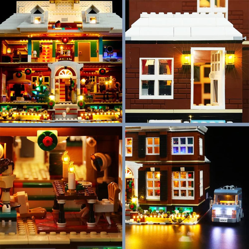 Led Licht Set für Lego Home Alone, Fernbedienung Dekorationsbeleuchtungsset für Lego 21330 Exklusive