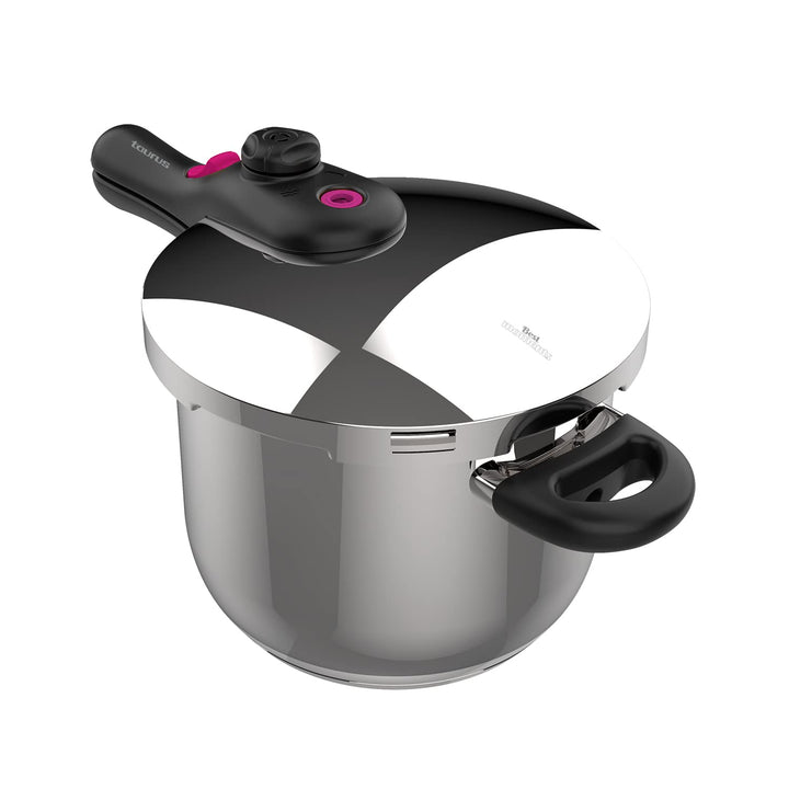 Taurus Schnellkochtopf Moments Rapid 8L, 3 Sicherheitssysteme, abnehmbares Ventil 4-fach Cool-Touch,