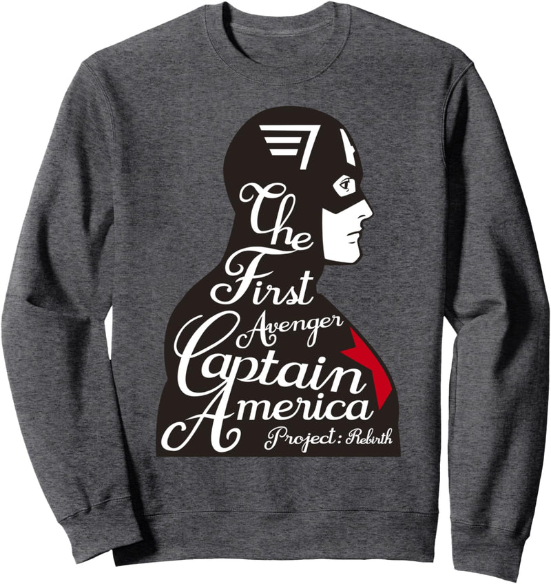 Marvel Captain America The First Avenger Silhouette Text Sweatshirt