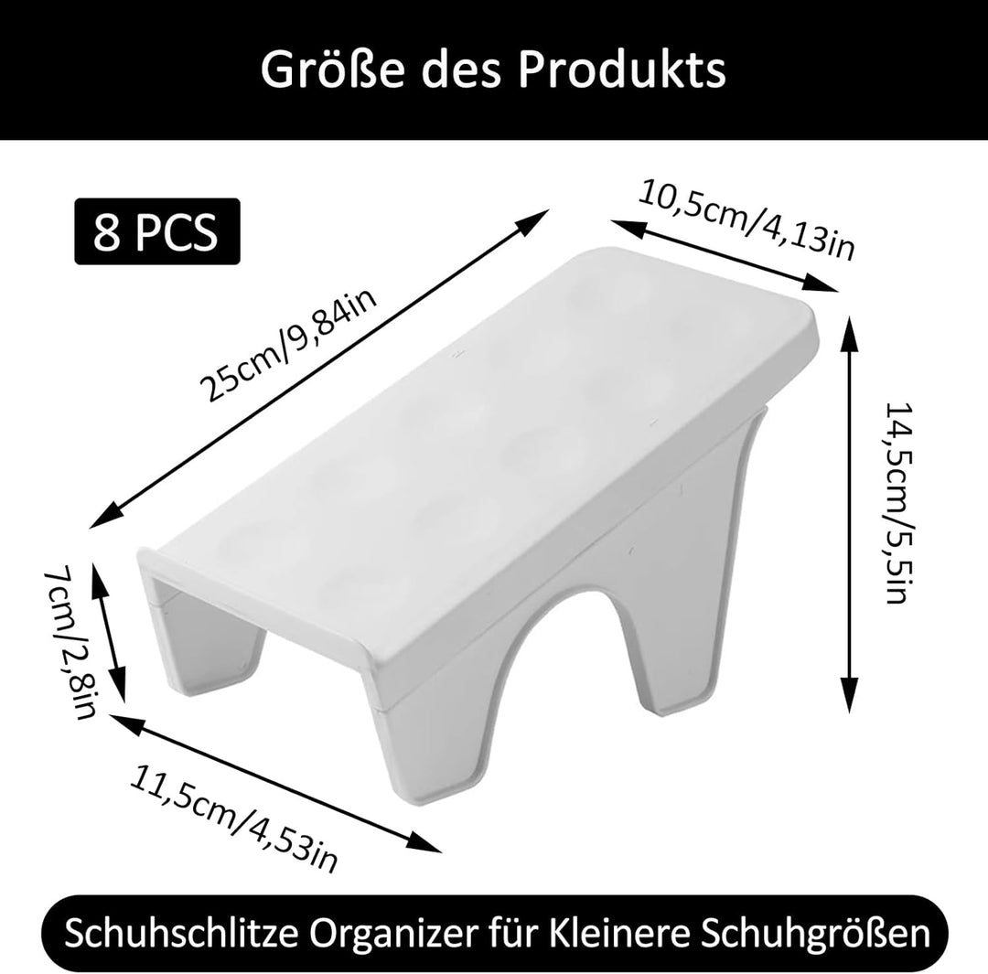 VIQIHEOE Schuhschlitze Organizer, 8 Stück rutschfest Schuhhalter, Schuh Organizer Schublade, Platzsp