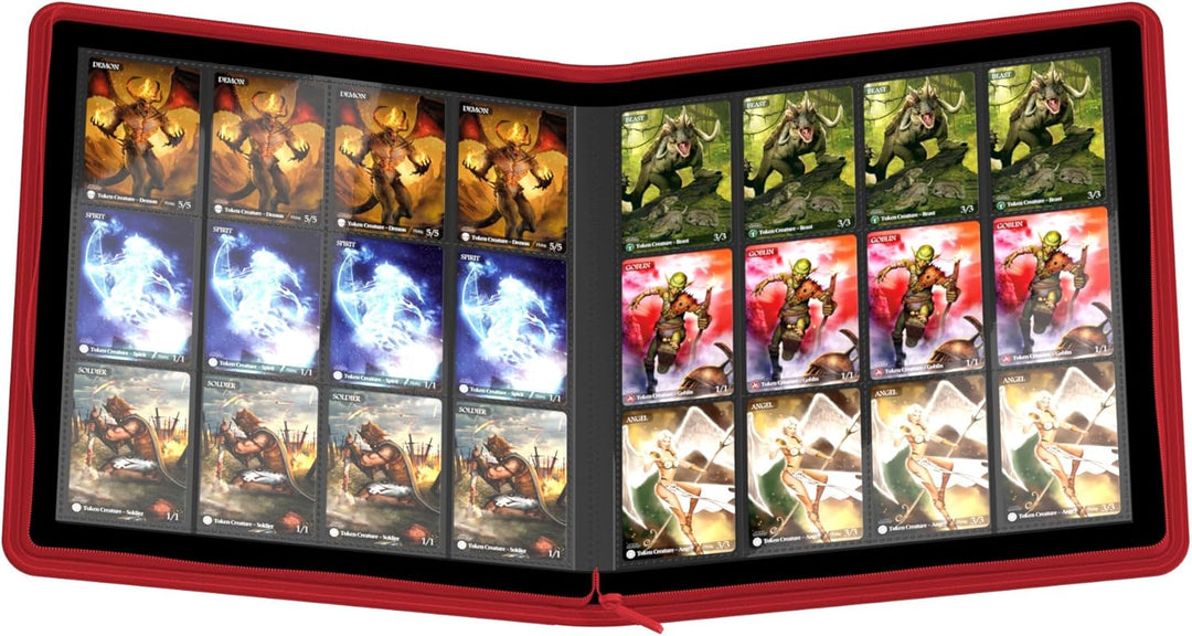 Ultimate Guard UGD010468-12 Pocket QuadRow ZipFolio XenoSkin, rot, Rot