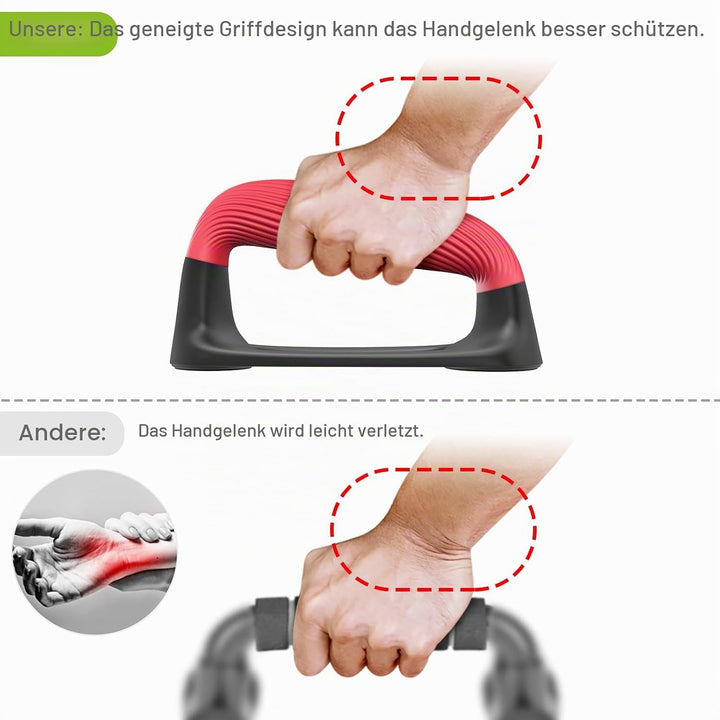Kipika Liegestützgriffe für Zuhause – Push-Up Bars mit Anti-Rutsch-Unterseite,Soft Handles,Set of 2