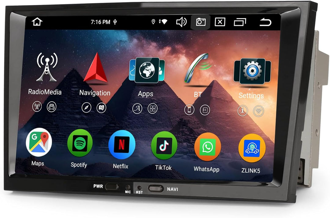 Erisin 8-Kern 4GB+64GB 8 Zoll Android 14 Autoradio Bluetooth GPS Navi für Opel Astra H Corsa D/C Vec