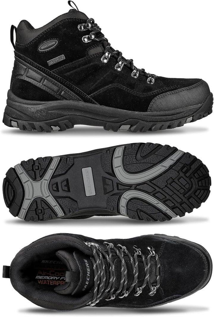 Skechers Herren Relment Pelmo64869 Stiefel 45 EU Black Suede, 45 EU Black Suede