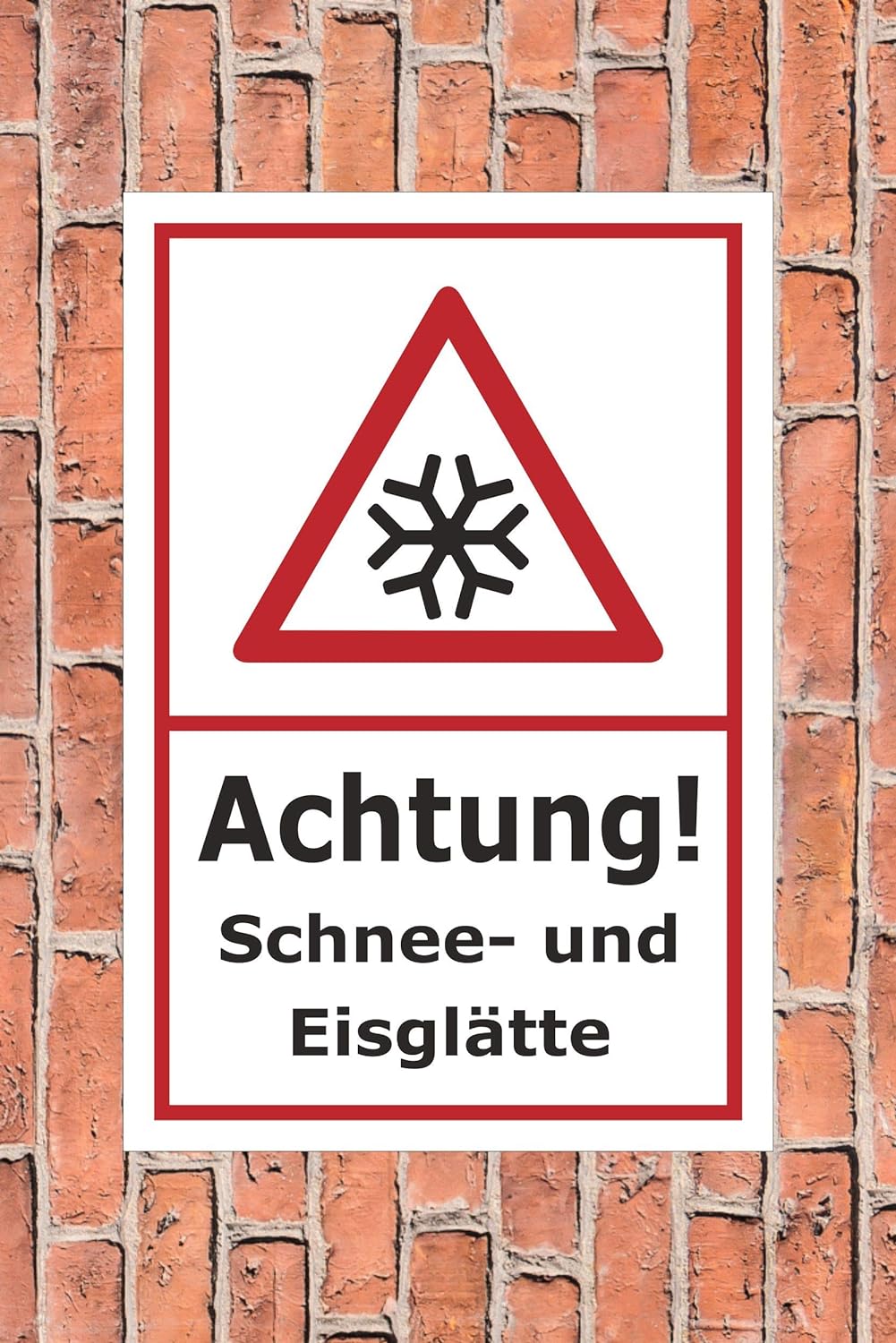 Melis Folienwerkstatt Schild Schnee- und Eisglätte - 60x40cm - 3mm Aluverbund – 20 VAR S00018-067-B