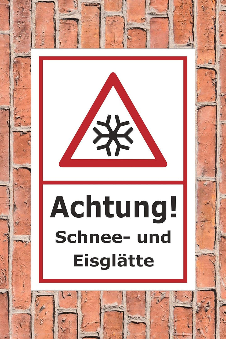 Melis Folienwerkstatt Schild Schnee- und Eisglätte - 60x40cm - 3mm Aluverbund – 20 VAR S00018-067-B