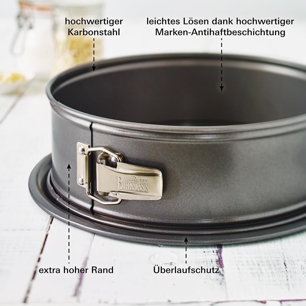 Birkmann, Easy Baking, Springform Ø 28 cm, runde Kuchenform mit hohem Rand, antihaft, auslaufsicher,