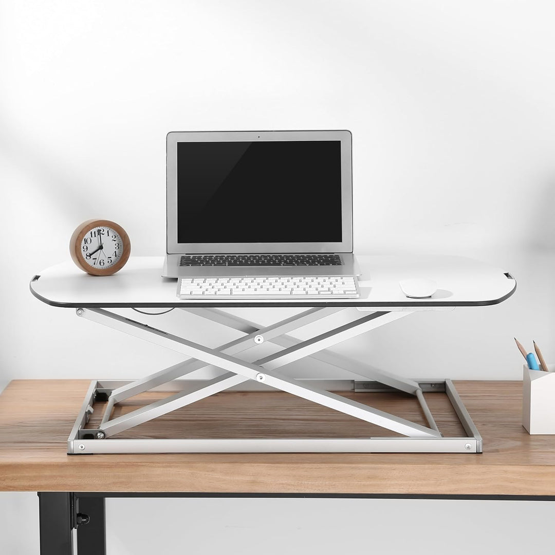 RICOO Schreibtischaufsatz Höhenverstellbar Ergonomisch Stehschreibtisch Aufsatz Tischaufsatz TS1111