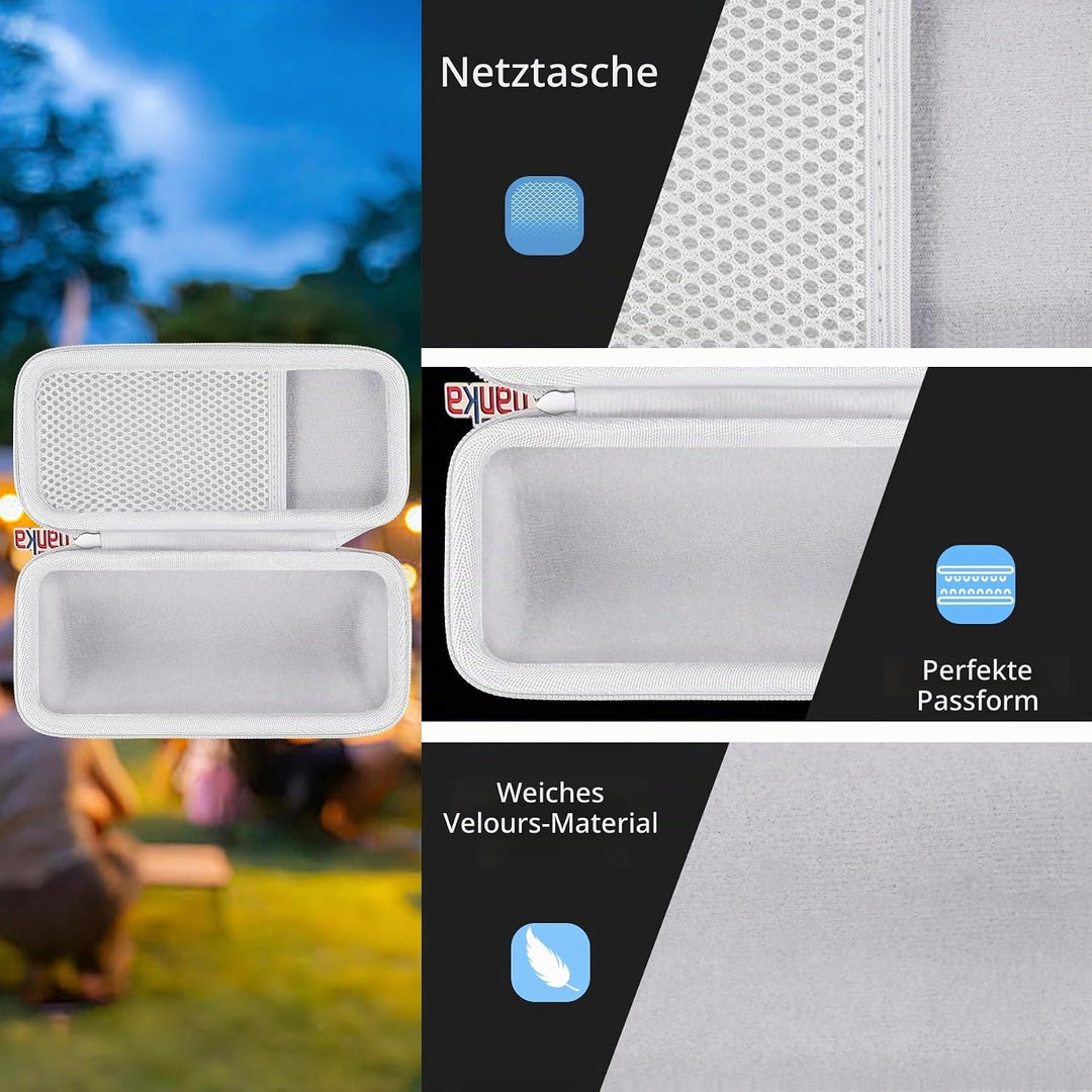 Khanka Hartschalenhülle kompatibel mit Sonos Roam 2 / Sonos Roam/Sonos Roam SL, tragbarer, wasserdic