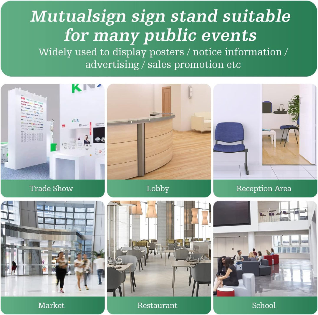 Mutualsign Infoständer A3 Aluminium Plakatständer Höhenverstellbar Posterständer Informationsständer