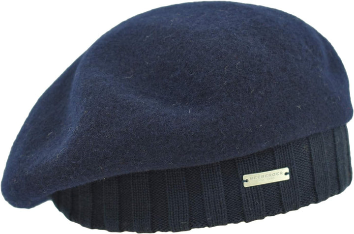 Seeberger Baske mit Strickbund aus Schurwolle - Marine (60) - One Size