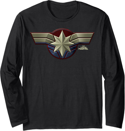 Captain Marvel Original Logo Langarmshirt