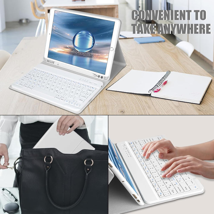 Tastatur Hülle 10.2 Zoll für IPad 9th Gen 2021/8th Gen 2020/7th Gen 2019/IPad Air 3 Gen 2019/IPad Pr