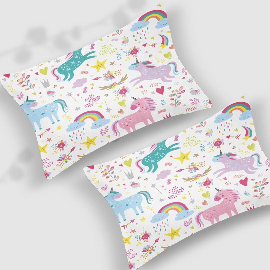 HZVRTN Kinder Bettwäsche Einhorn Bettwäsche Set für Mädchen, Soft Mikrofaser Bettbezug mit Reissvers