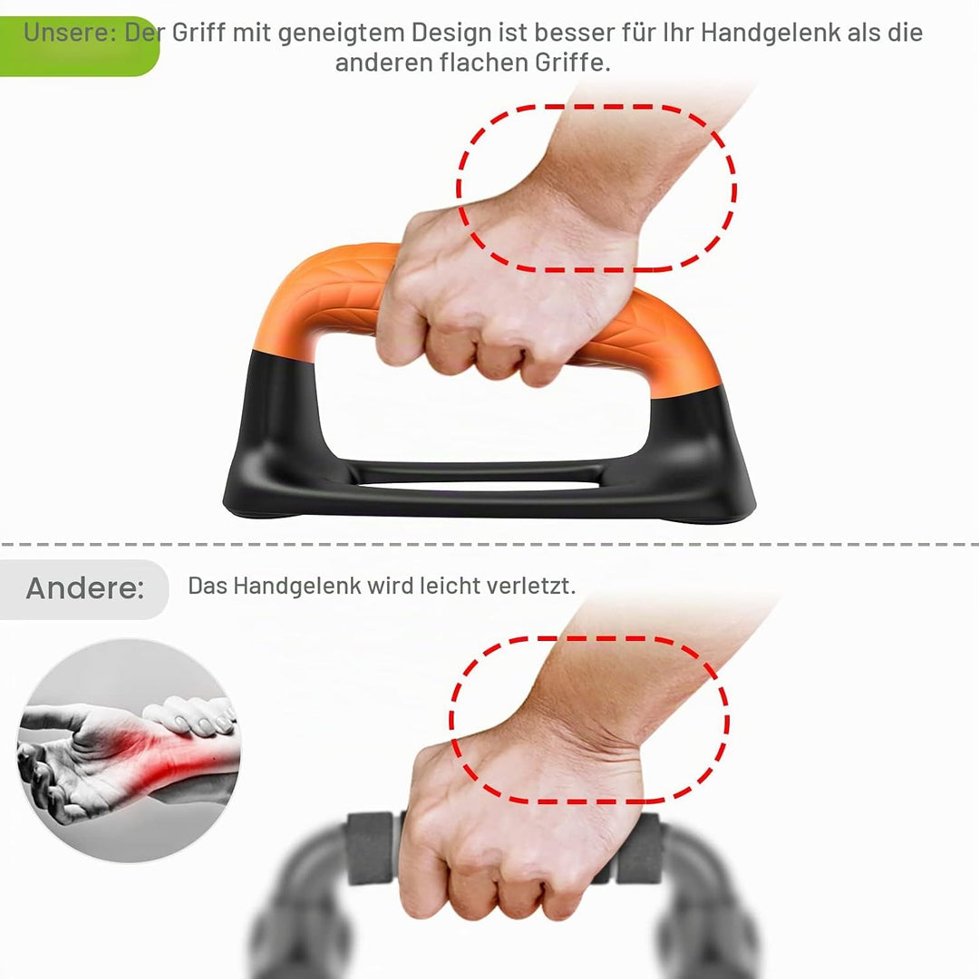 SELEWARE Liegestützgriffe Push up Bars Krafttraining Sportgriffe Fitness Parallettes Weicher Gummigr