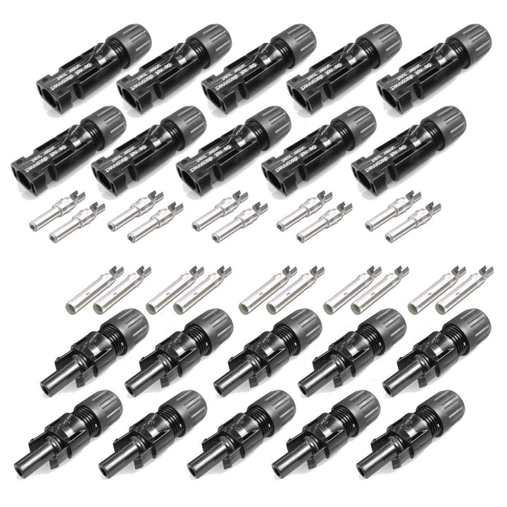 10 Paar MC4 Stecker Kupplungssteckverbinder 10 mm² PV-KST4/10II & PV-KBT4/10II 10 Paar 10mm², 10 Paa