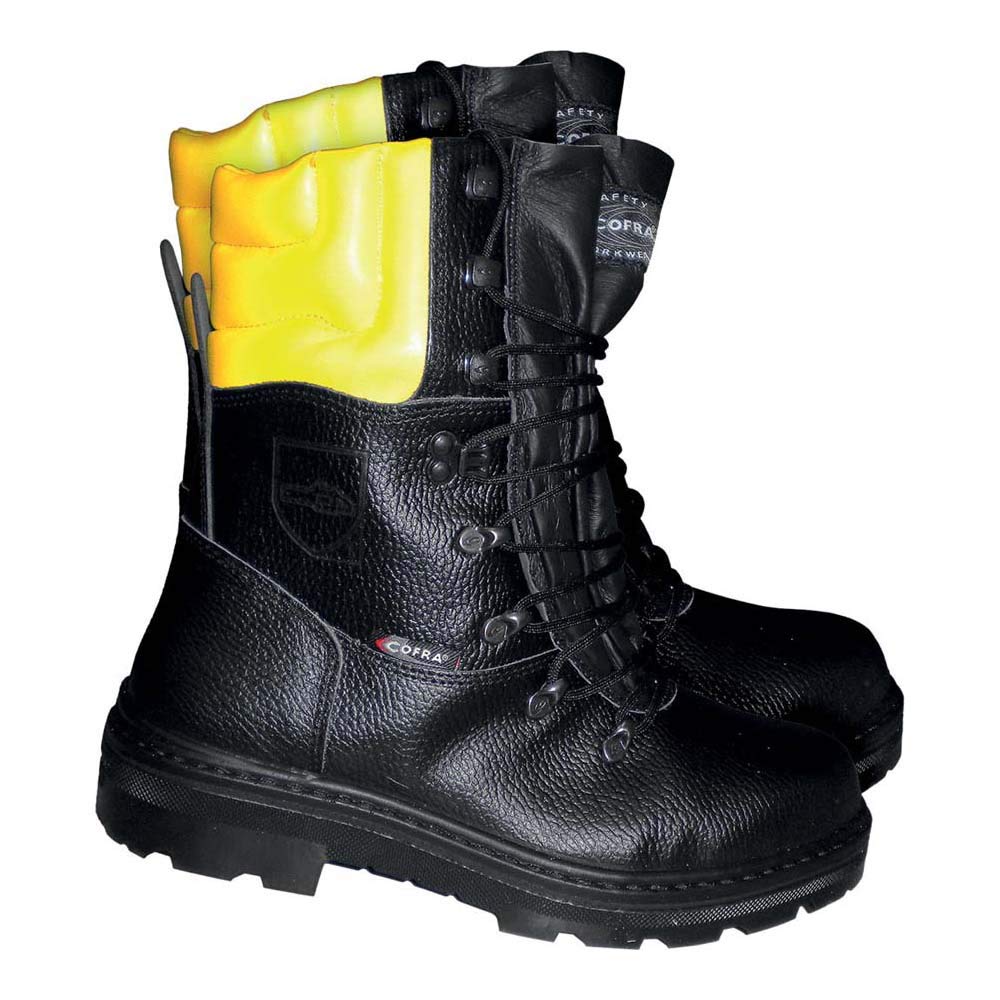 Cofra Schnittschutz-Stiefel Woodsman BIS Forstarbeiter Stiefel mit Sägeschutz 40, schwarz, 25580-000