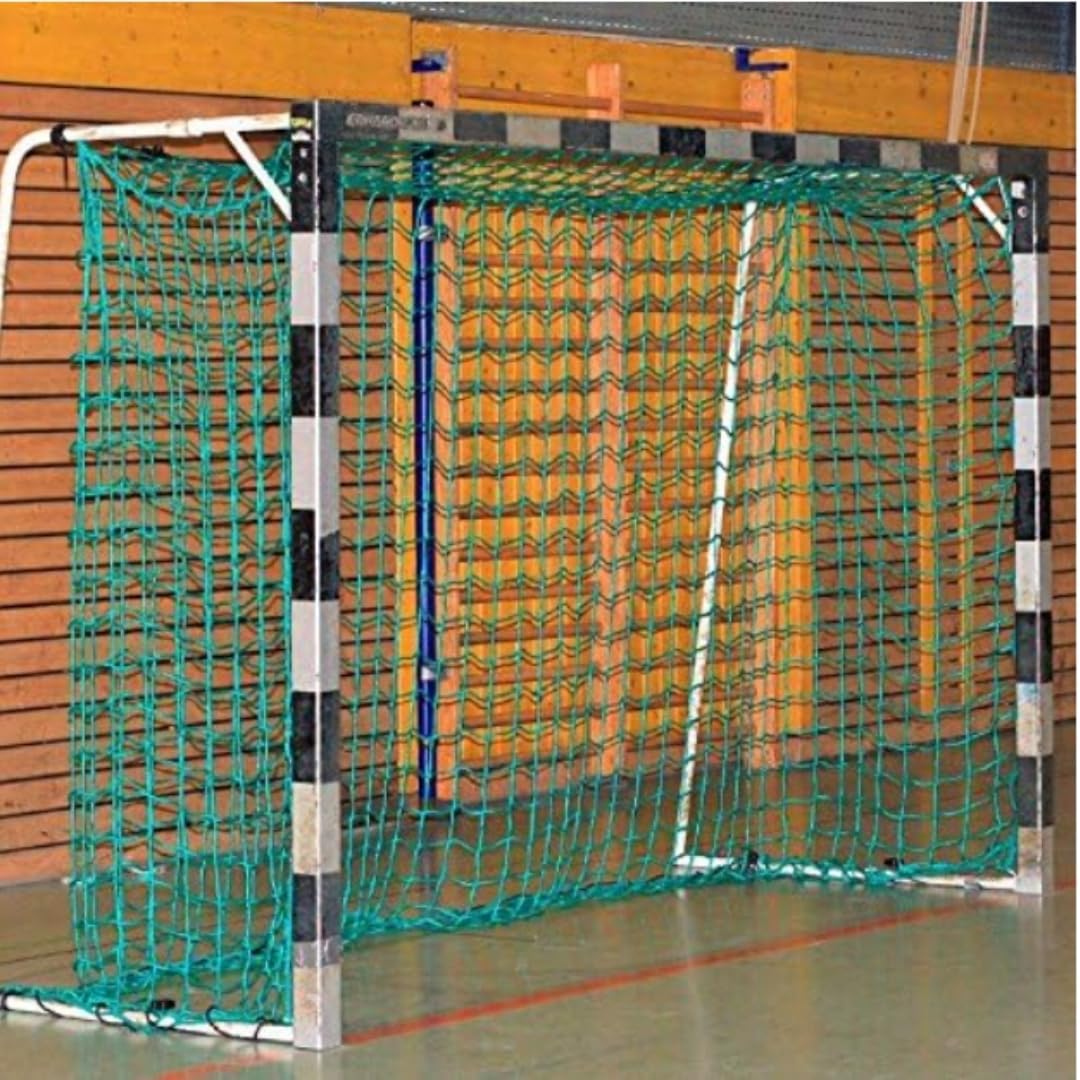 Handballtornetz Handball Fussball Kleinfeld Tornetz 3,10 x 2,10 m Tiefe Oben 0,80 / unten 1,00 m, PE