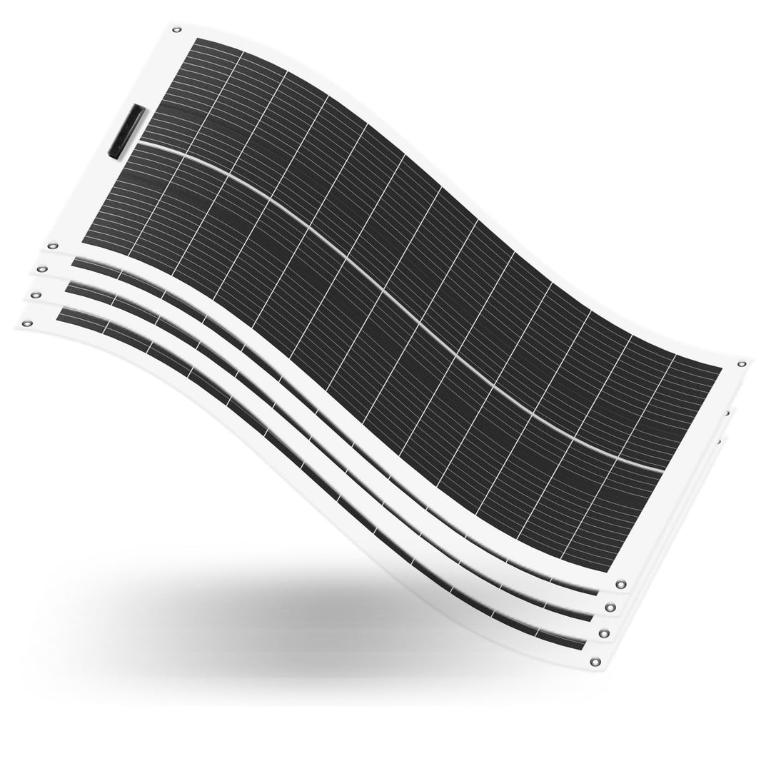 ECO-WORTHY 400 Watt 12V 4 Stücke 100W Flexible Solarpanel Mono Solarmodul PV für Balkon Wohnwagen Va
