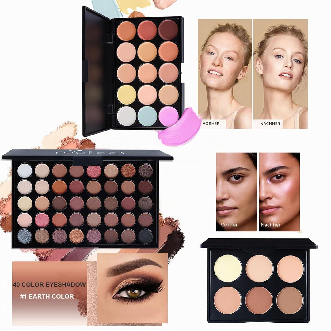CHSEEA Make-up-Set, Lidschatten, Augen, Make-up, Geschenk-Box, Make-up-Koffer, Make-up-Set, Make-up-