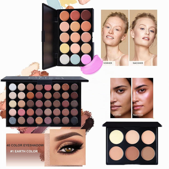 CHSEEA Make-up-Set, Lidschatten, Augen, Make-up, Geschenk-Box, Make-up-Koffer, Make-up-Set, Make-up-