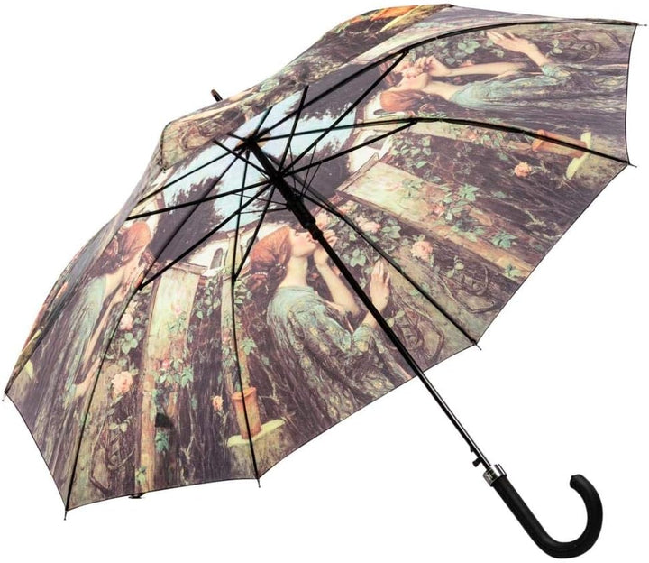 LUCKYWEATHER Regenschirm Stockschirm Damen Motiv Sweet Roses Auf-Automatik I Stockregenschirm gross