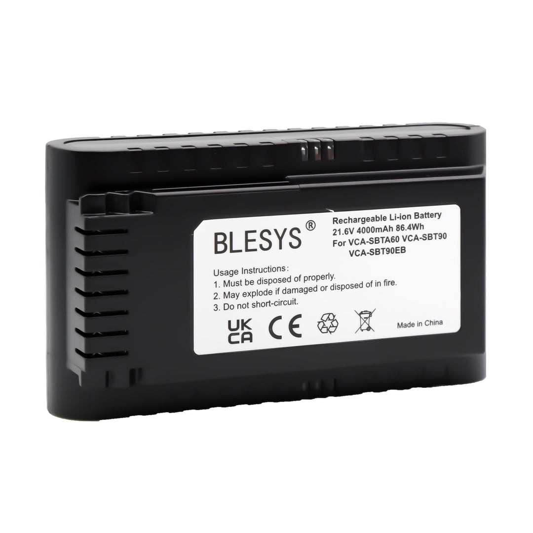 BLESYS Akku Staubsauger für Samsung Jet 75E PetPro 75E Turbo ErsatzAkku VCA-SBT90EB/AA 21,6V 86,4Wh