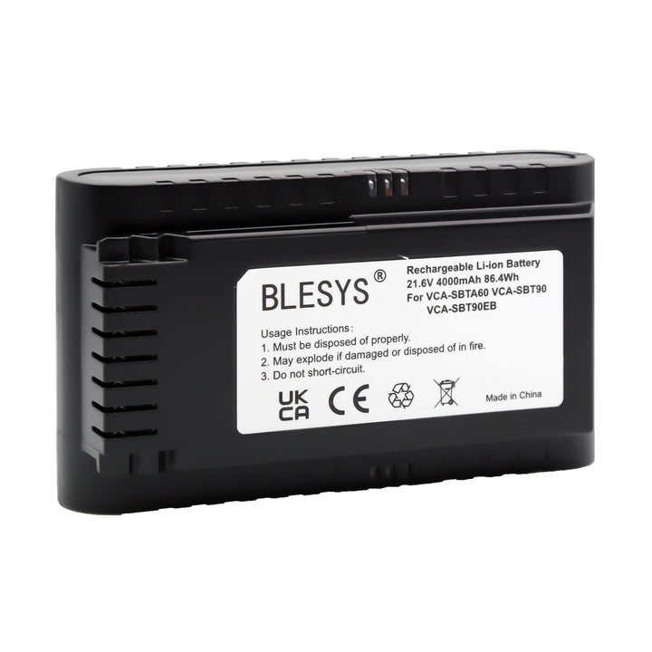 BLESYS Akku Staubsauger für Samsung Jet 75E PetPro 75E Turbo ErsatzAkku VCA-SBT90EB/AA 21,6V 86,4Wh