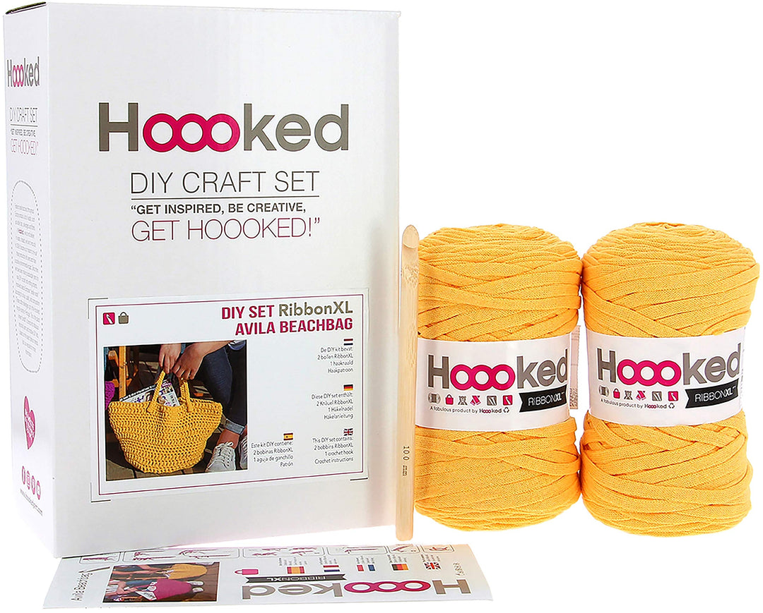 DIY Häkelset Avila Strandtasche RibbonXL Lemon Yellow