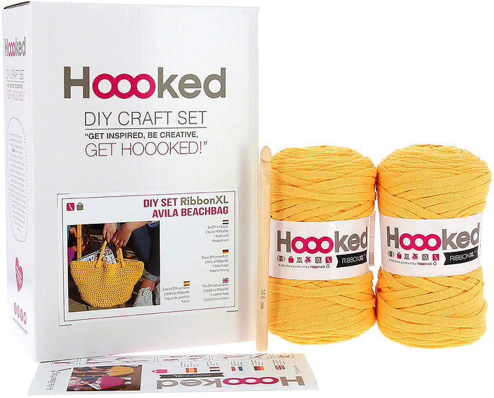 DIY Häkelset Avila Strandtasche RibbonXL Lemon Yellow