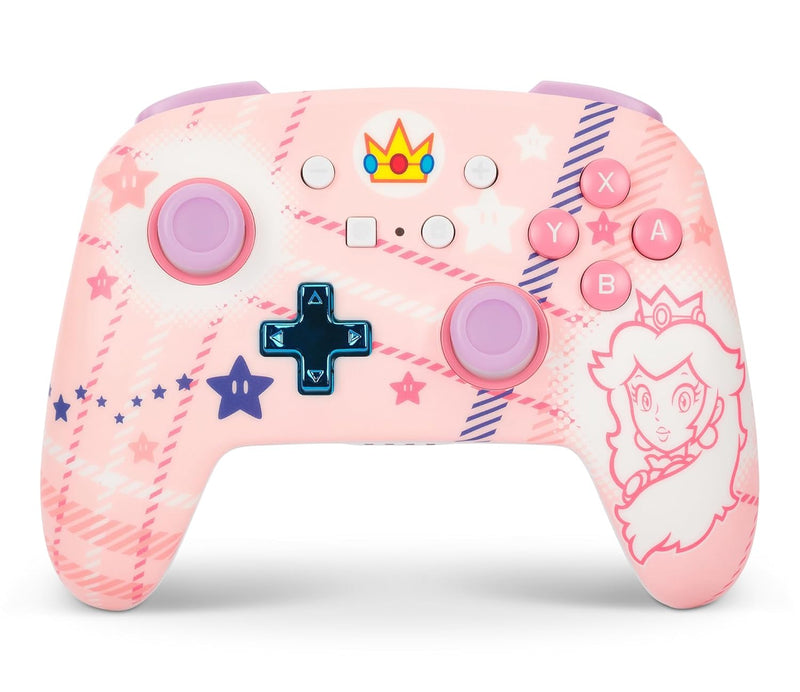 Verbesserter Kabelloser PowerA-Controller für Nintendo Switch - Prinzessin-Peach-Plaid, Nintendo Swi