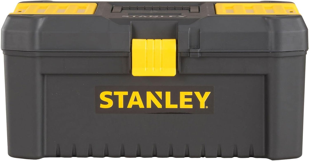 Stanley Werkzeugbox / Werkzeugkasten (16", 20x19,5x41cm, stabiler Werkzeugkoffer aus Kunststoff, Wer