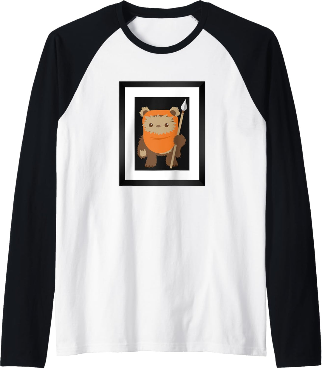 Star Wars Wicket Ewok Chibi Kawaii Cute Raglan