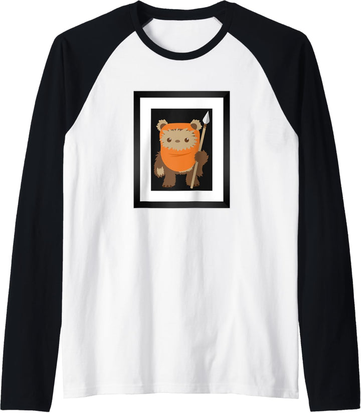 Star Wars Wicket Ewok Chibi Kawaii Cute Raglan