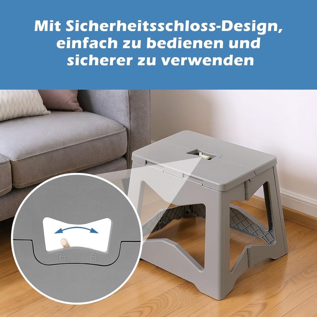 Yorbay Tritthocker Klappbar Klapphocker Faltbarer Hocker: 24.5 cm für Jugendliche Erwachsene mit Sic